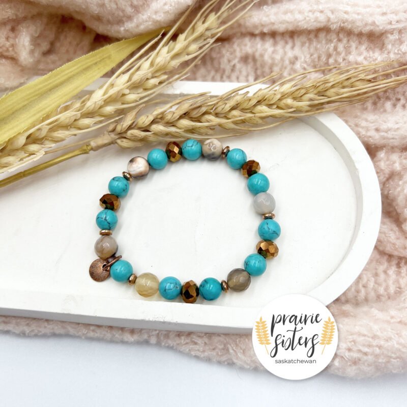 Blue Howlite Gemstone Bracelet