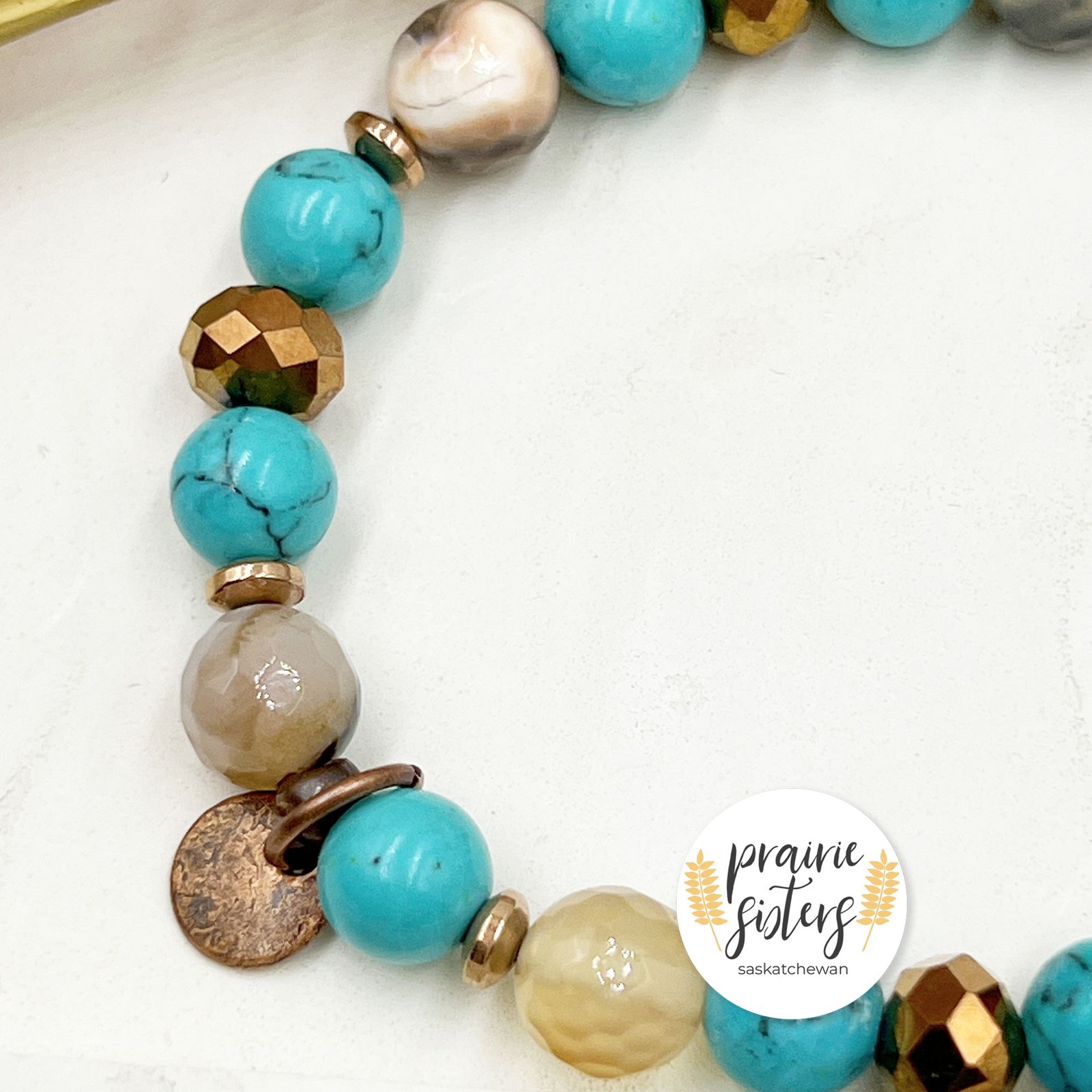 Blue Howlite Gemstone Bracelet - Image 2