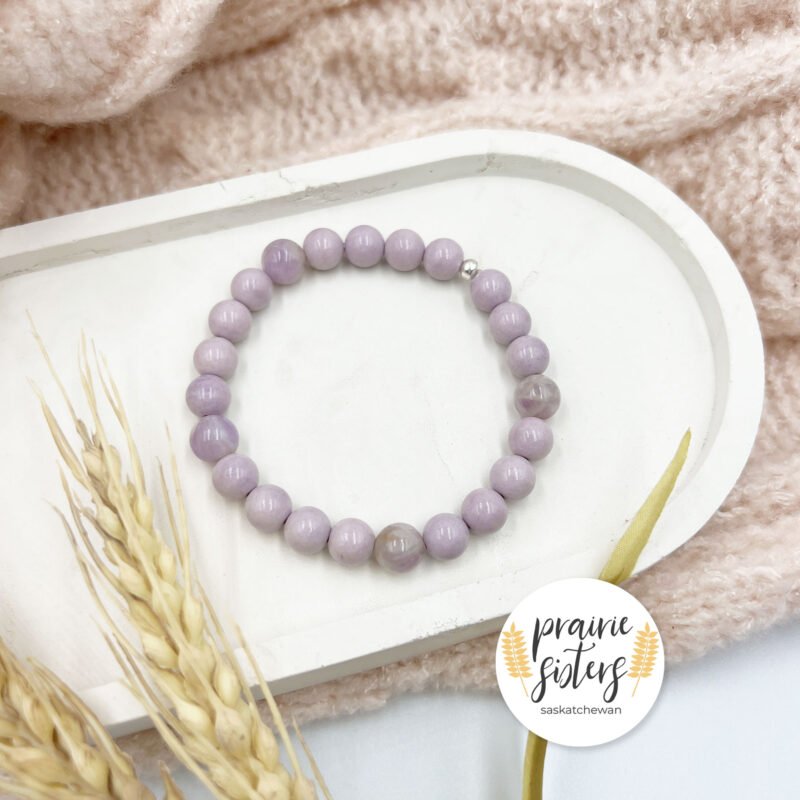 Lavender Agate Gemstone Bracelet