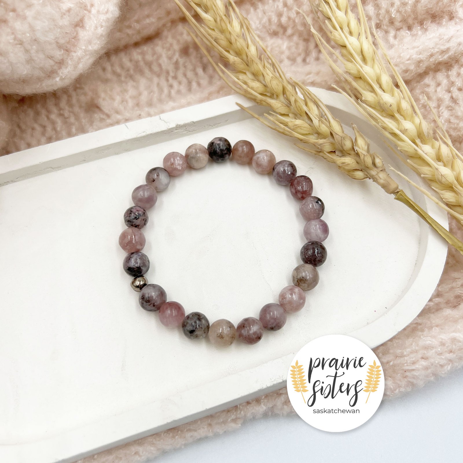 Purple Lepidolite Gemstone Bracelet