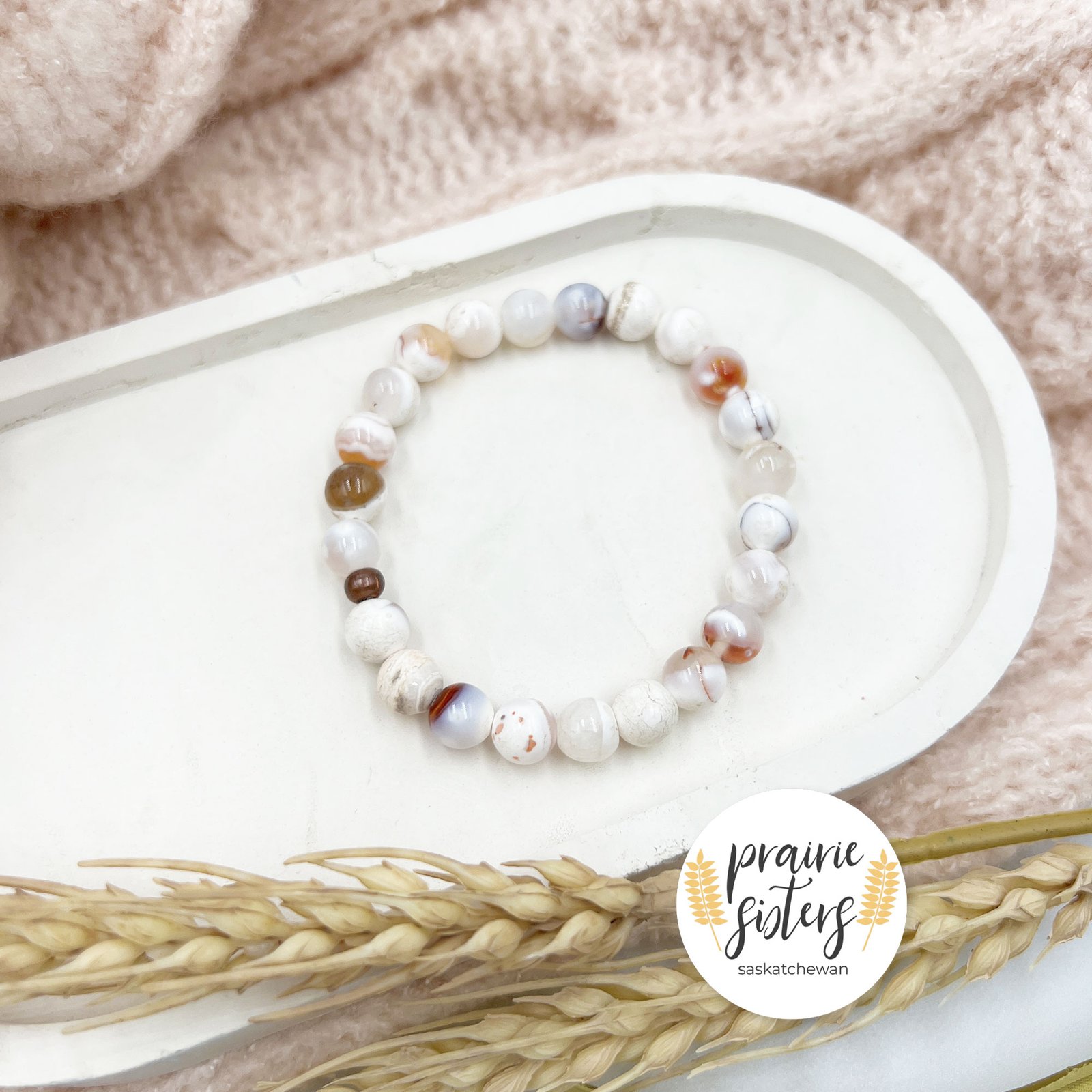 Weathered Agate Gemstone Bracelet