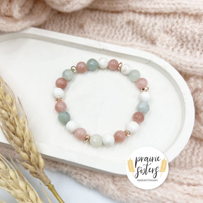 Pink Jade Gemstone Bracelet