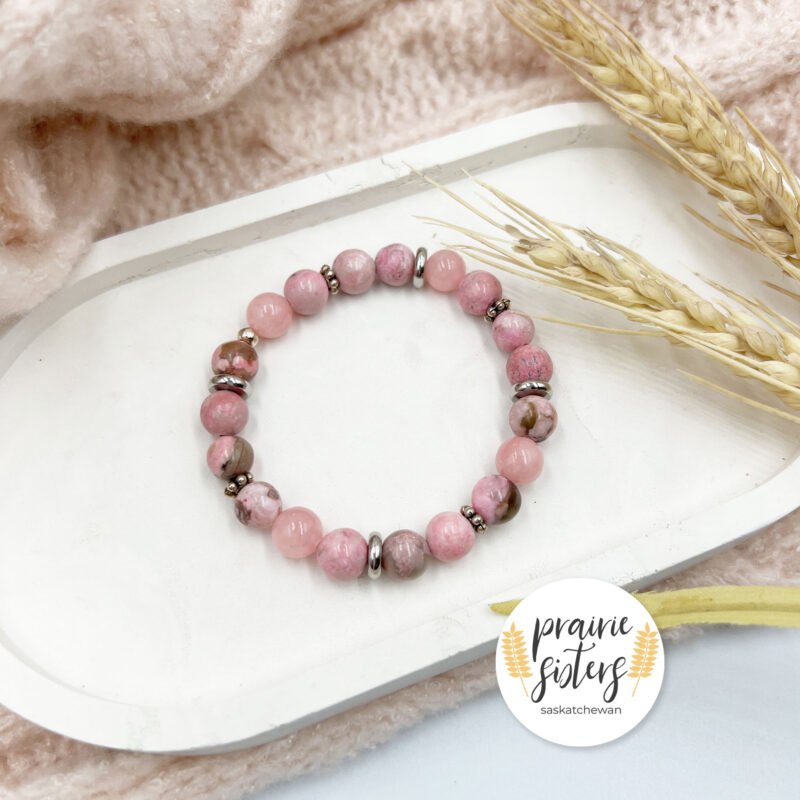 Pink Agate Gemstone Bracelet
