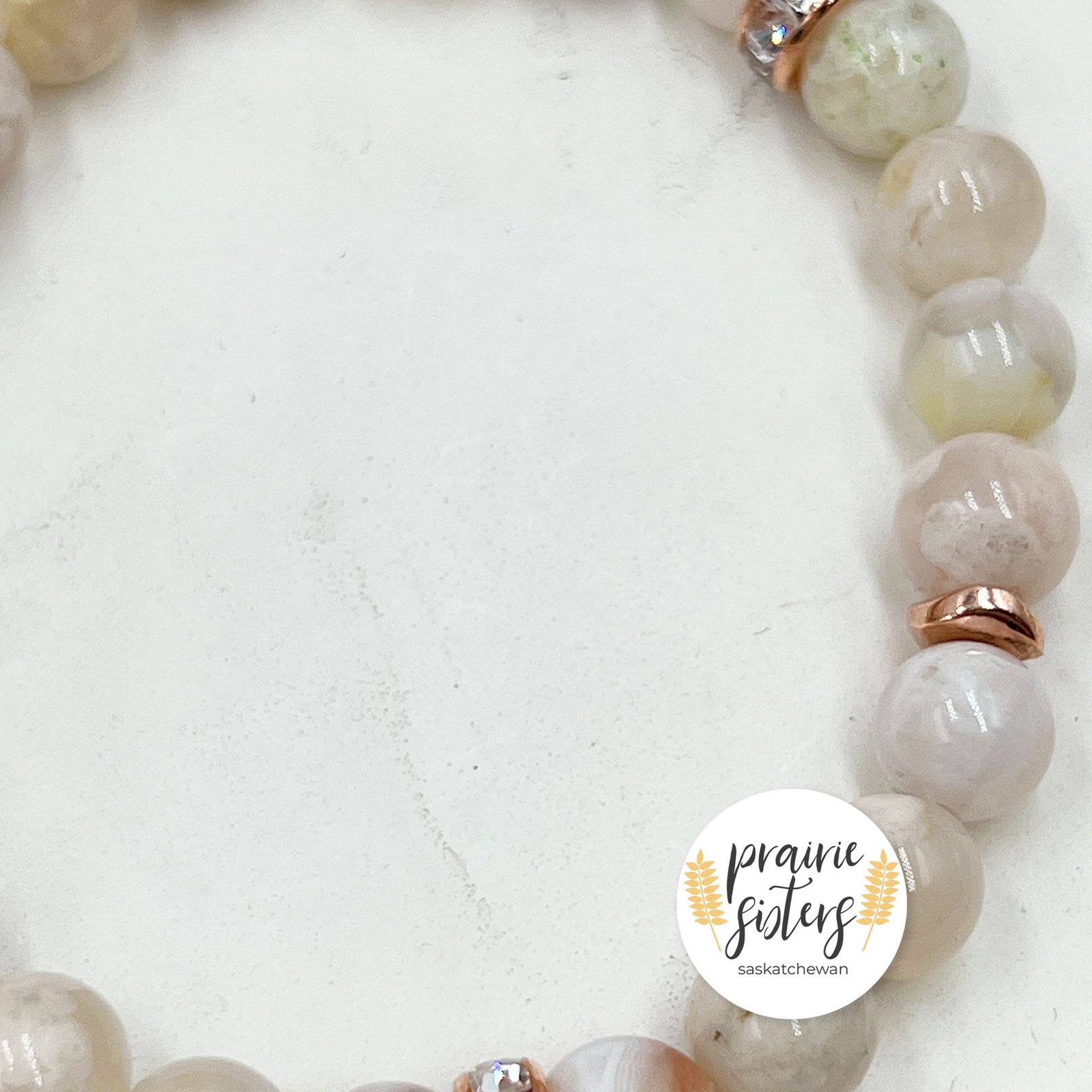 Cherry Blossom Agate Gemstone Bracelet - Image 3