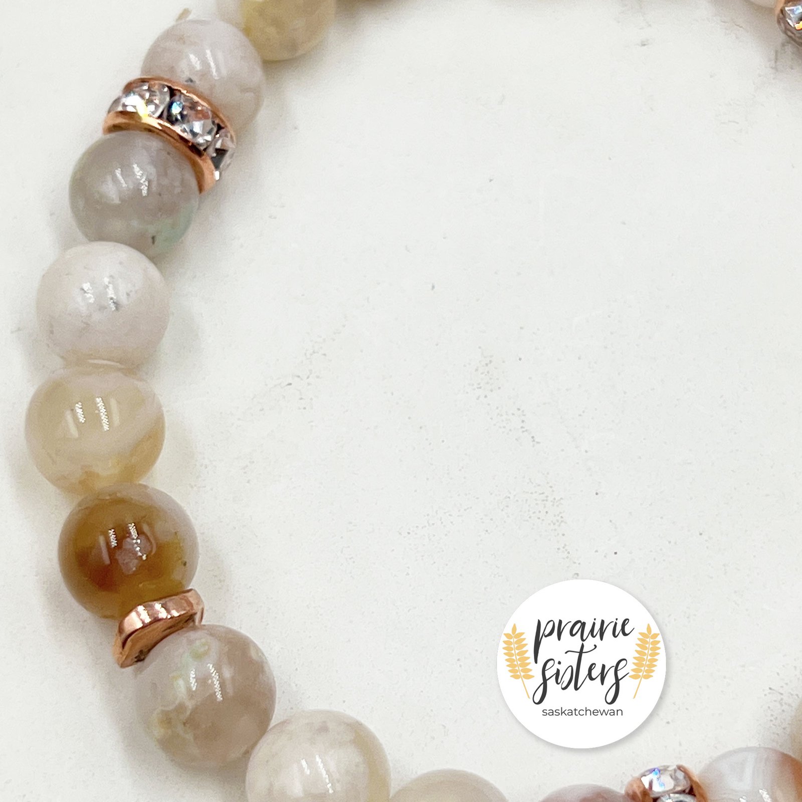 Cherry Blossom Agate Gemstone Bracelet - Image 2