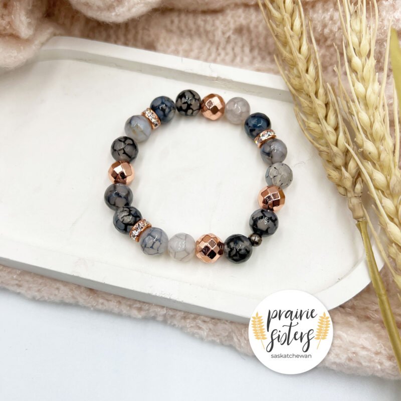 Black Agate Gemstone Bracelet