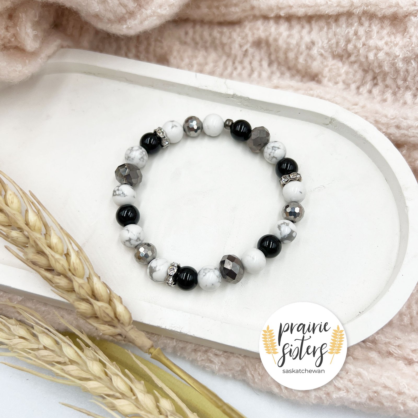 White Howlite Gemstone Bracelet