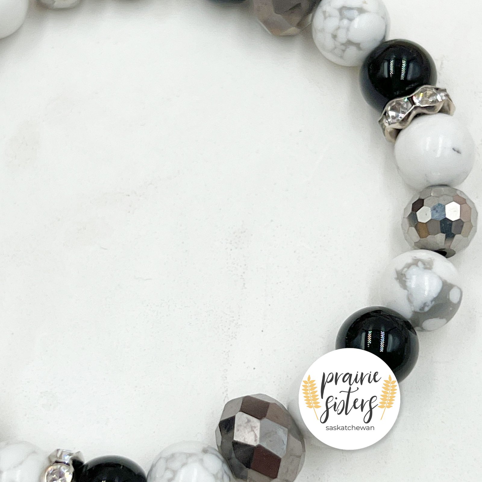 White Howlite Gemstone Bracelet - Image 3