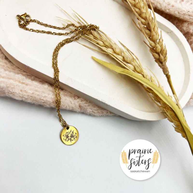 Prairie Lily Gold Necklace