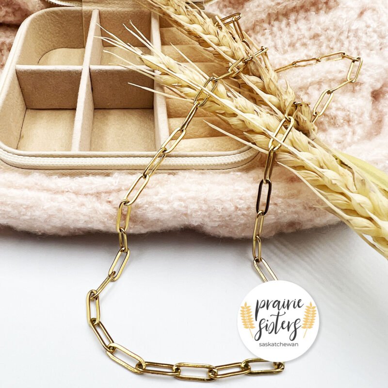 Paperclip Gold Necklace