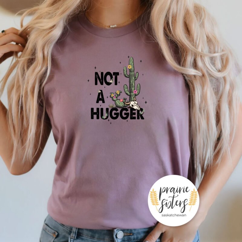 Not A Hugger Unisex Orchid T-shirt